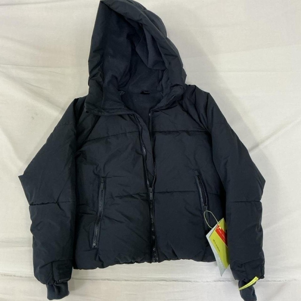 All in Motion Kids' Black Hooded Puffer Jacket – Size Small 6/7
